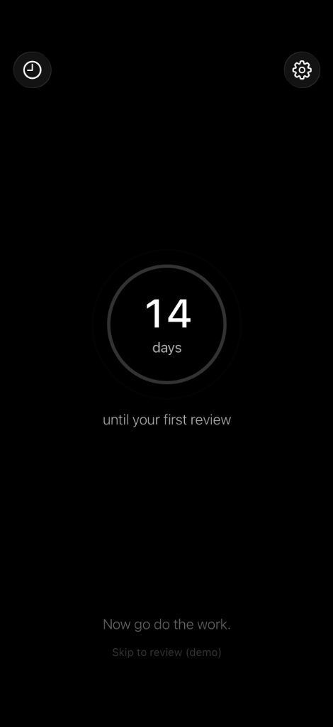 Deriva countdown screen
